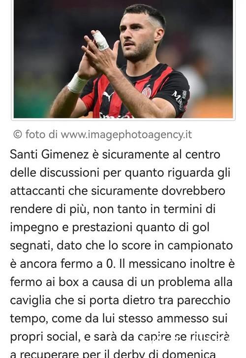 AC米兰前锋希门尼斯恐因伤手术缺阵三月,俱乐部紧急寻找替代者 AC米兰前锋希门尼斯恐因伤手术缺阵三月,俱乐部紧急寻找替代者